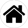 House Icon Black White Circle 100